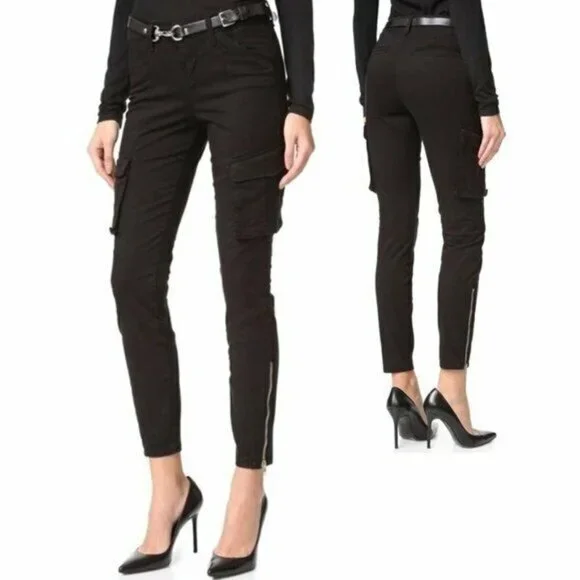 L’AGENCE MONTGOMERRY Skinny Cargo Pants Ankle Zip - Picture 2 of 11